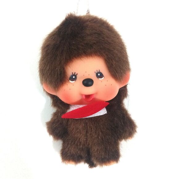 Monchhichi boybig head genuine doll keychain